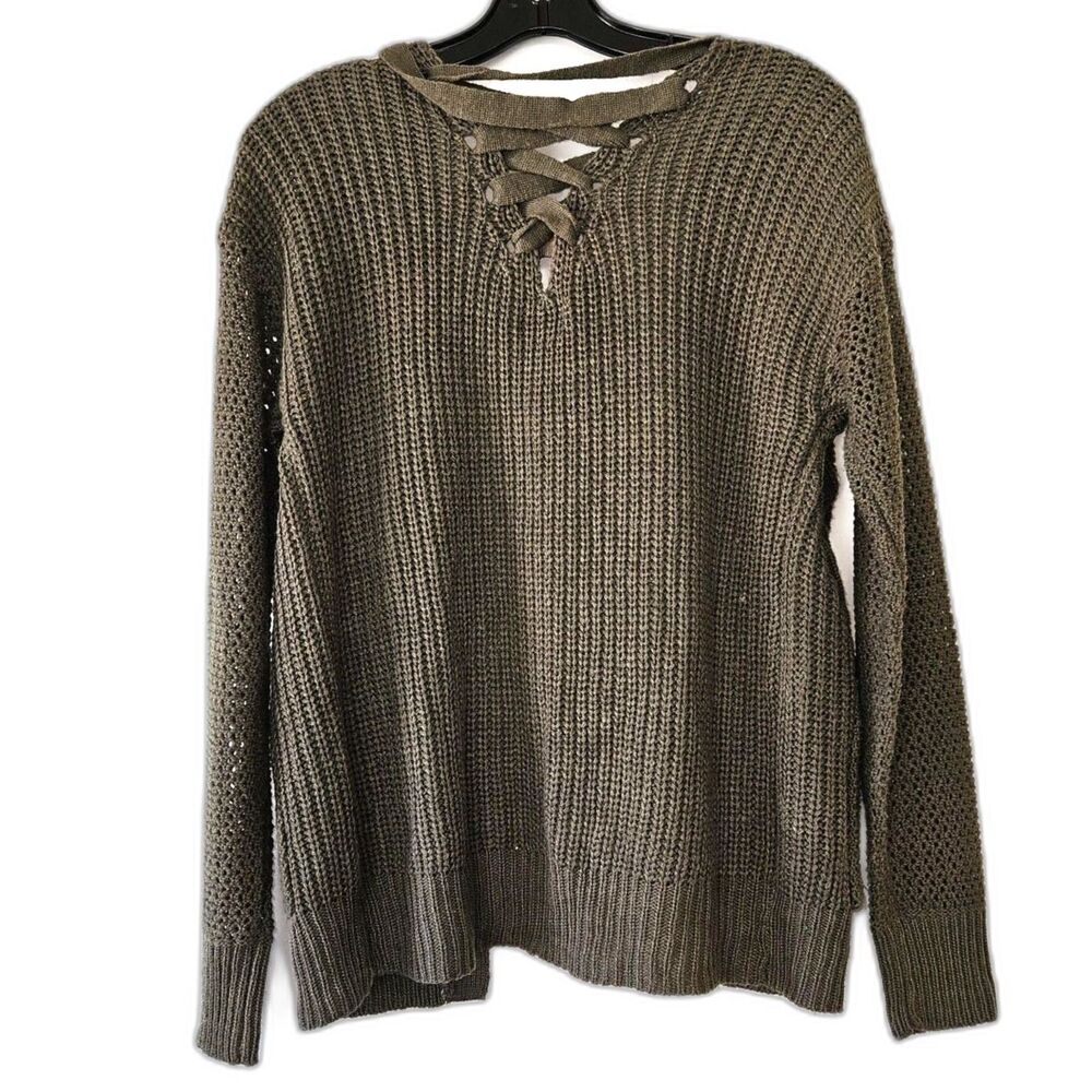 ALMOST FAMOUS Army Green Whimsigoth Grunge Feminine Cardigan Small